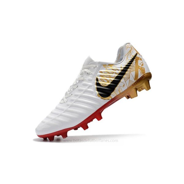 Nike Tiempo Legend VII FG Blanco Oro Rojo